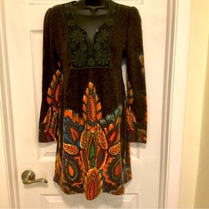 Aryeh Brown and Orange Boho Dress